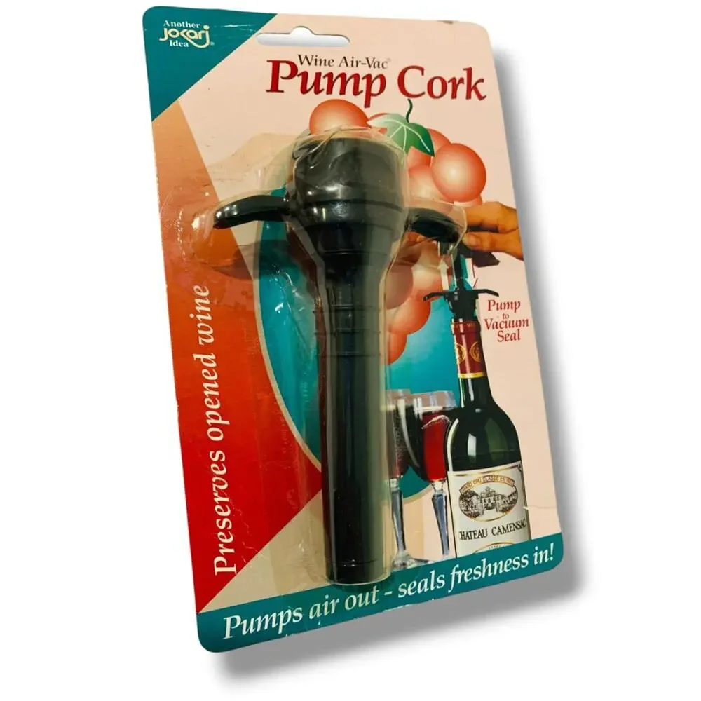 Wine Air-Vac Pump Cork Jokari New in Package #06001